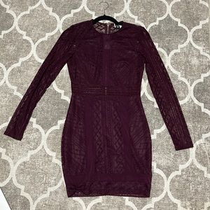 BNWT WIndsor burgundy long sleeve dress